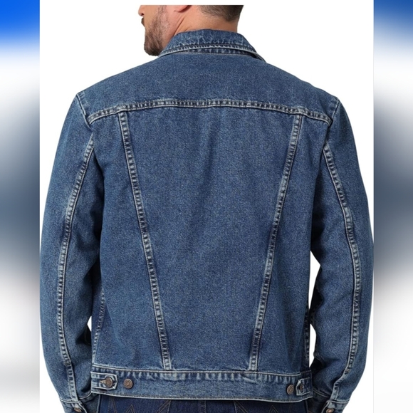 VANTAGE MEN'S COWBOY CUT WESTERN UNLINED DENIM JACKET - Picture 2 of 9